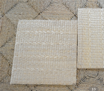 手工蒲草方垫