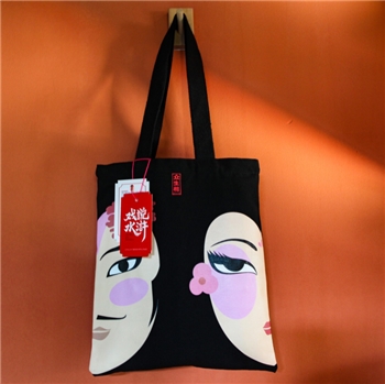 水浒特色脸谱帆布袋  商品尺寸：35X43cm